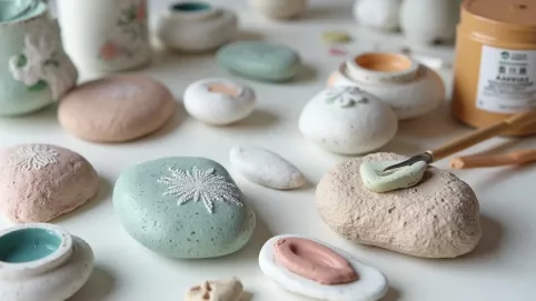 czym pomalować kamień dekoracyjny