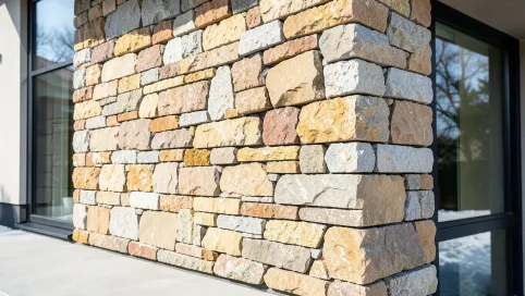 elewacja z kamienia łupanego